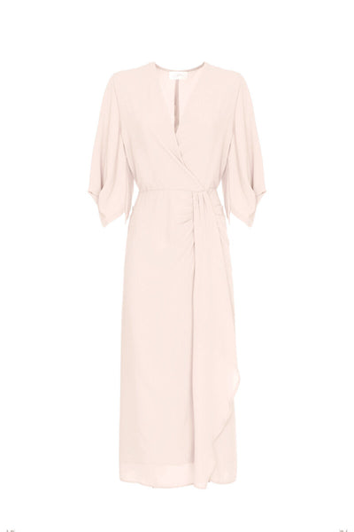 Soallure - ABITO LUNGO INCROCIO MANICA 3/4 GEORGETTE