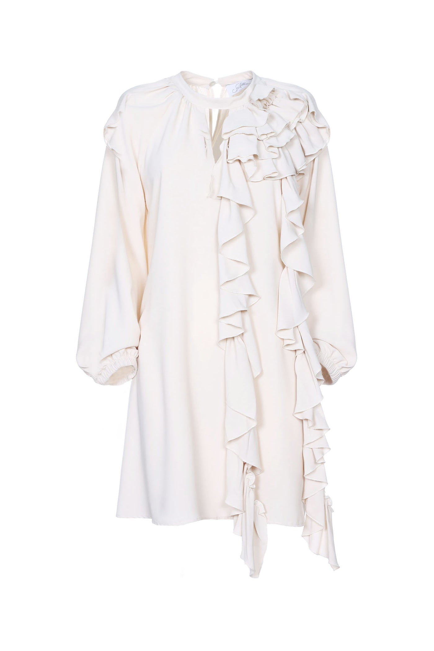 Soallure - ABITO TUNICA VOLANT CREPE DE CHINE
