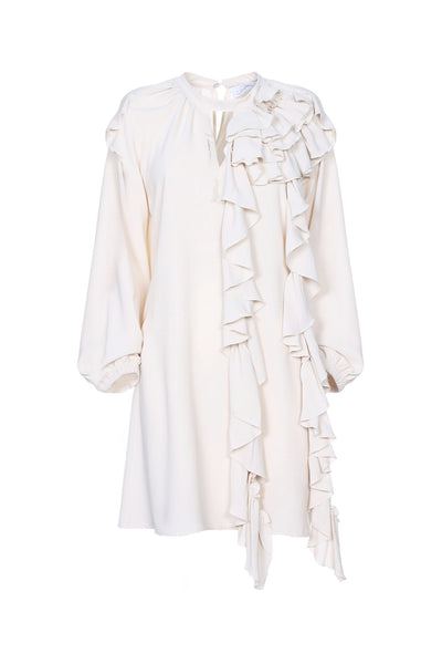Soallure - ABITO TUNICA VOLANT CREPE DE CHINE