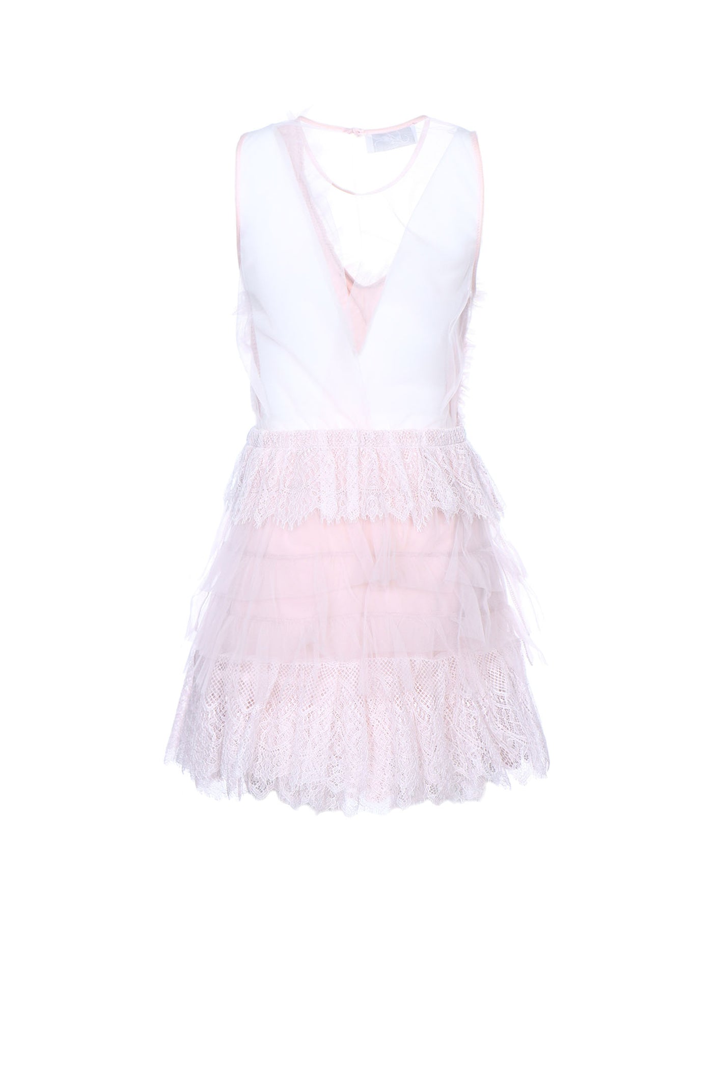 Soallure - ABITO CORTO BALZE E ROUCHES TULLE PIZZO