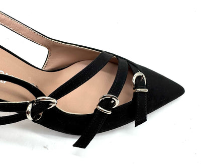 DIVINE FOLLIE - SLINGBACK SCAMOSCIATA COLOR NERO