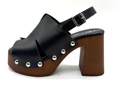 DIVINE FOLLIE ZOCCOLO NERO BORCHIATO