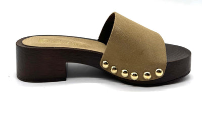 DIVINE FOLLIE ZOCCOLO BASSO CAMOSCIO TAUPE