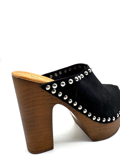 DIVINE FOLLIE ZOCCOLI CAMOSCIO NERO