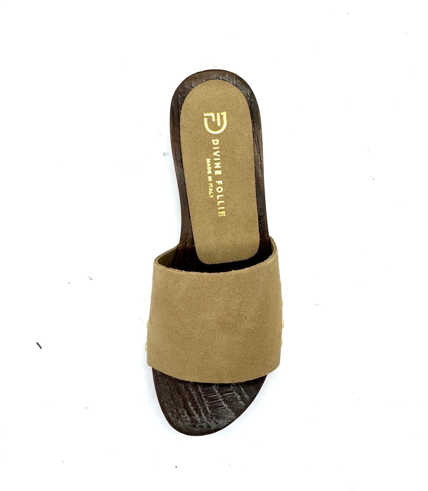 DIVINE FOLLIE ZOCCOLO BASSO CAMOSCIO TAUPE