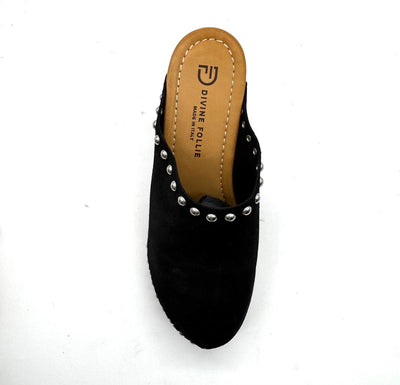DIVINE FOLLIE ZOCCOLI CAMOSCIO NERO