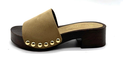 DIVINE FOLLIE ZOCCOLO BASSO CAMOSCIO TAUPE