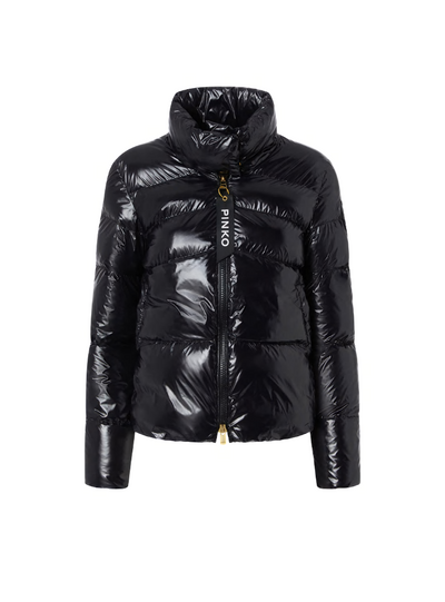 PINKO - Piumino caban crystal nylon nero