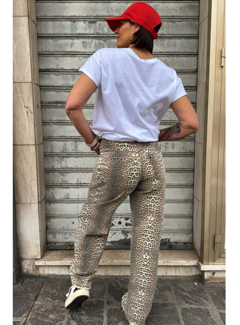 Tensione in - Jeans work animalier beige/moro