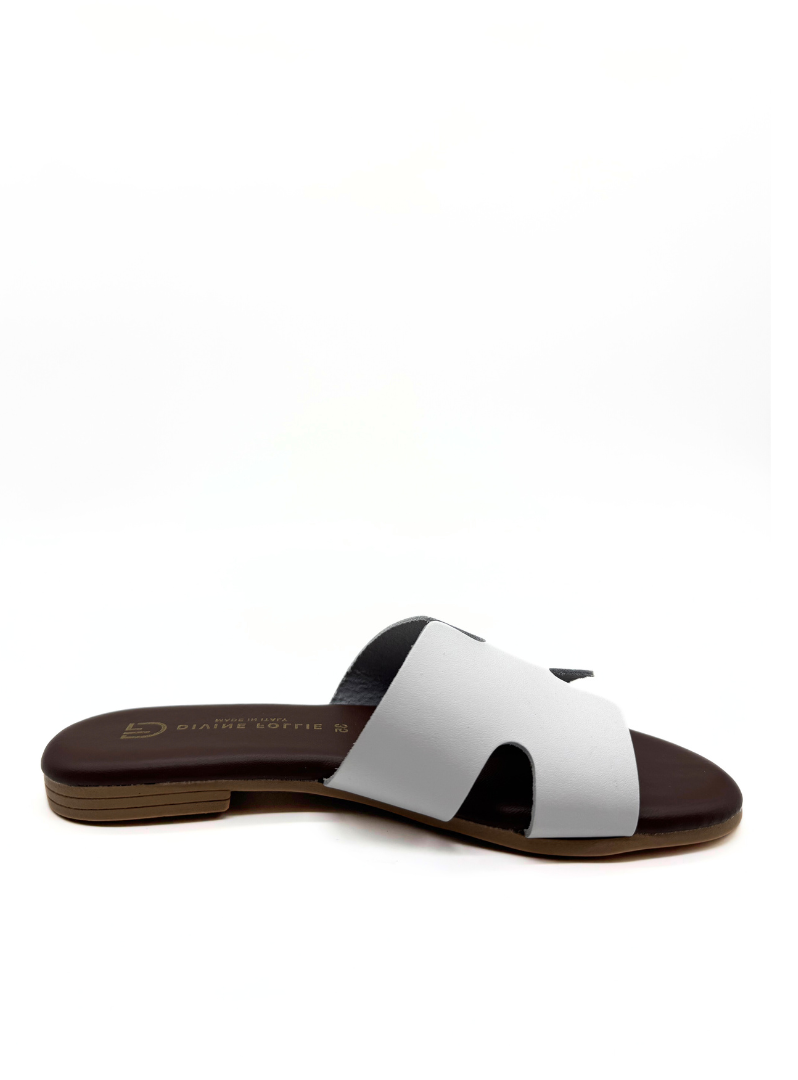 Divine Follie - Flat Ciabattina Varchetta Bianco