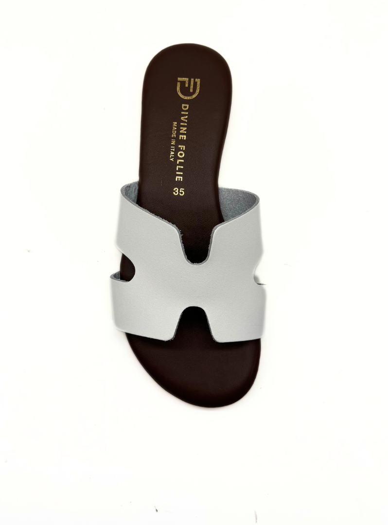 Divine Follie - Flat Ciabattina Varchetta Bianco