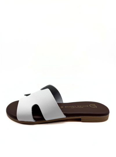 Divine Follie - Flat Ciabattina Varchetta Bianco