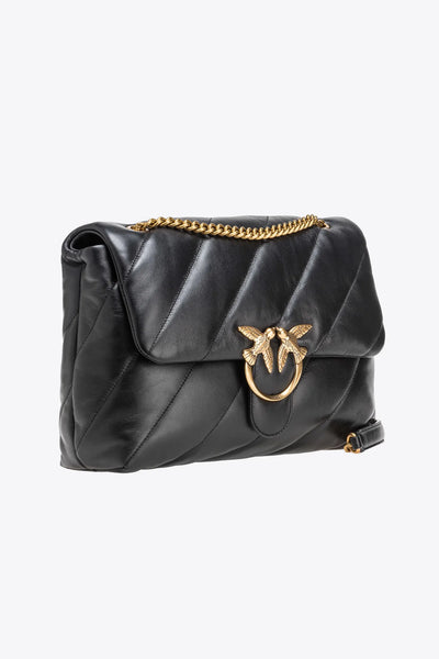 PINKO NERO GOLD  BIG LOVE BAG PUFF MAXI QUILT