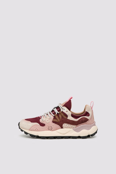 FLOWER MOUNTAIN YAMANO 3 WOMAN Sneakers in suede e tessuto tecnico - Rosa chiaro