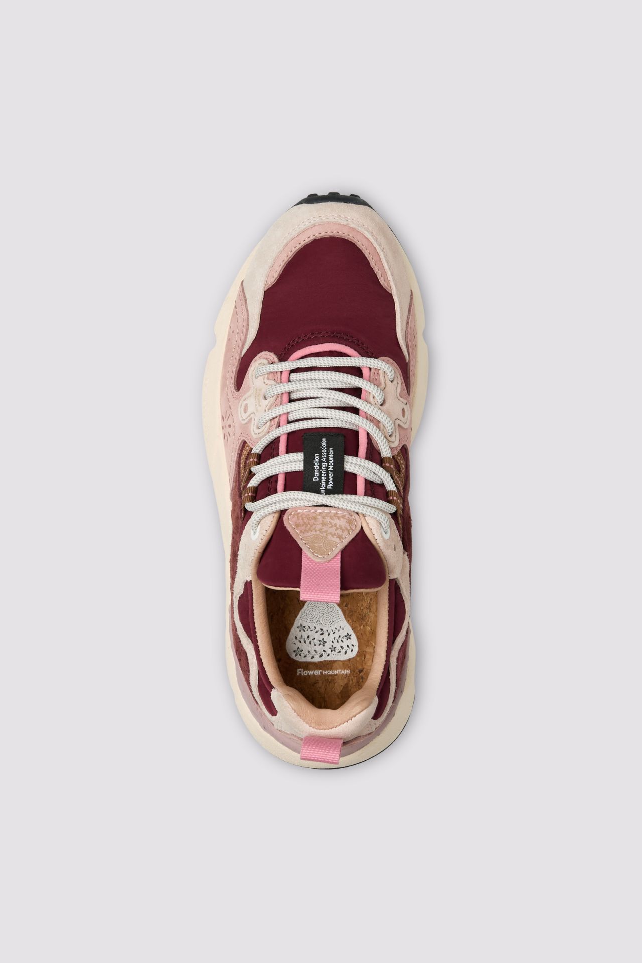 FLOWER MOUNTAIN YAMANO 3 WOMAN Sneakers in suede e tessuto tecnico - Rosa chiaro