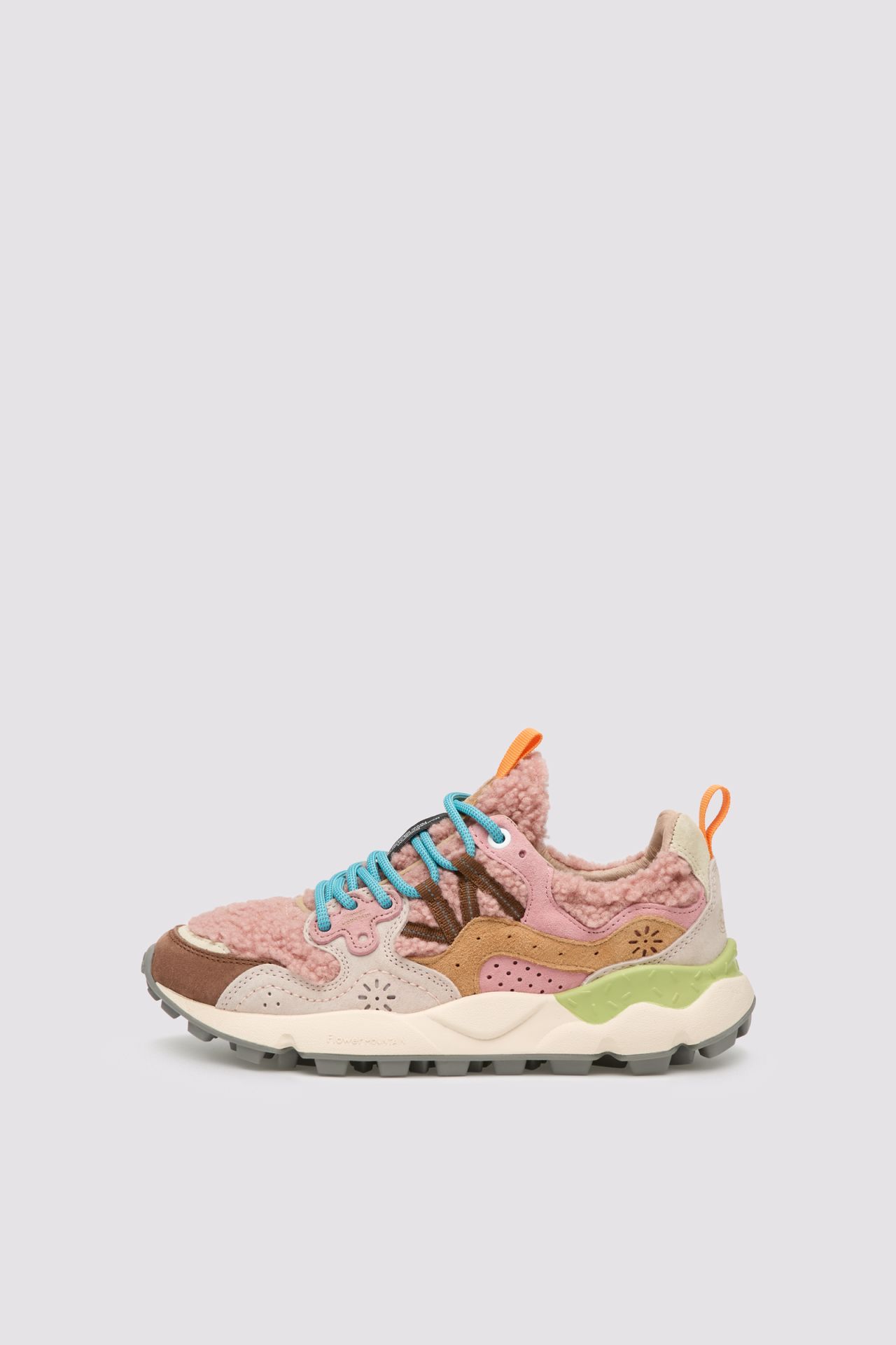 FLOWER MOUNTAIN YAMANO 3 WOMAN Sneakers in suede e tessuto - Rosa