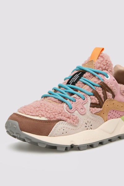 FLOWER MOUNTAIN YAMANO 3 WOMAN Sneakers in suede e tessuto - Rosa