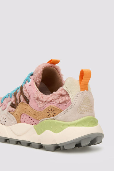 FLOWER MOUNTAIN YAMANO 3 WOMAN Sneakers in suede e tessuto - Rosa