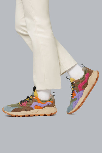 FLOWER MOUNTAIN YAMANO 3 UNI Sneakers in suede e tessuto tecnico - Viola