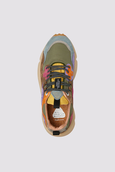 FLOWER MOUNTAIN YAMANO 3 UNI Sneakers in suede e tessuto tecnico - Viola