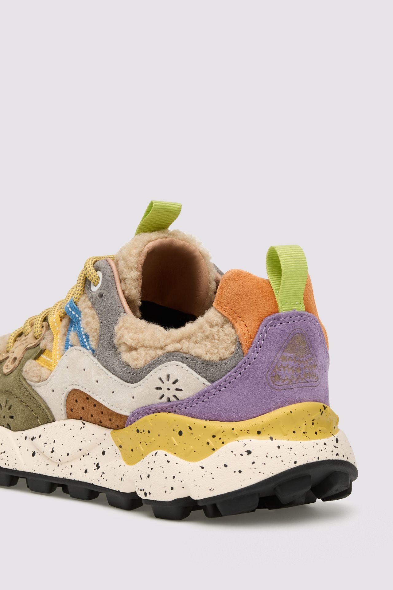 FLOWER MOUNTAIN YAMANO 3 UNI Sneakers in suede e tessuto - Beige-Militar