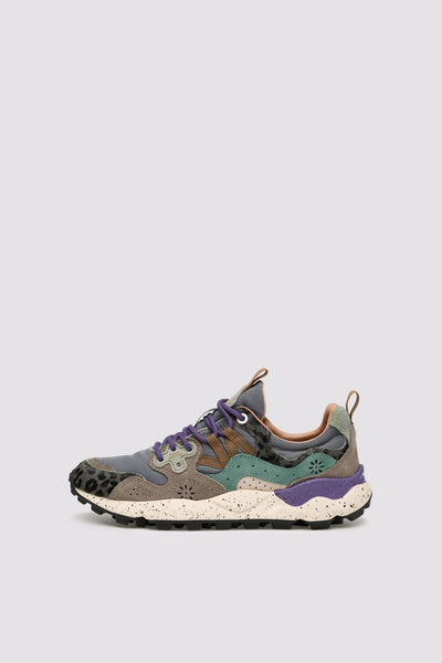 FLOWER MOUNTAIN YAMANO 3 UNI Sneakers in suede e tessuto tecnico - Grigio scuro