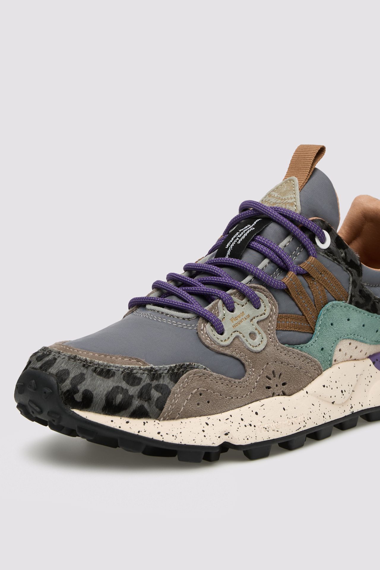 FLOWER MOUNTAIN YAMANO 3 UNI Sneakers in suede e tessuto tecnico - Grigio scuro