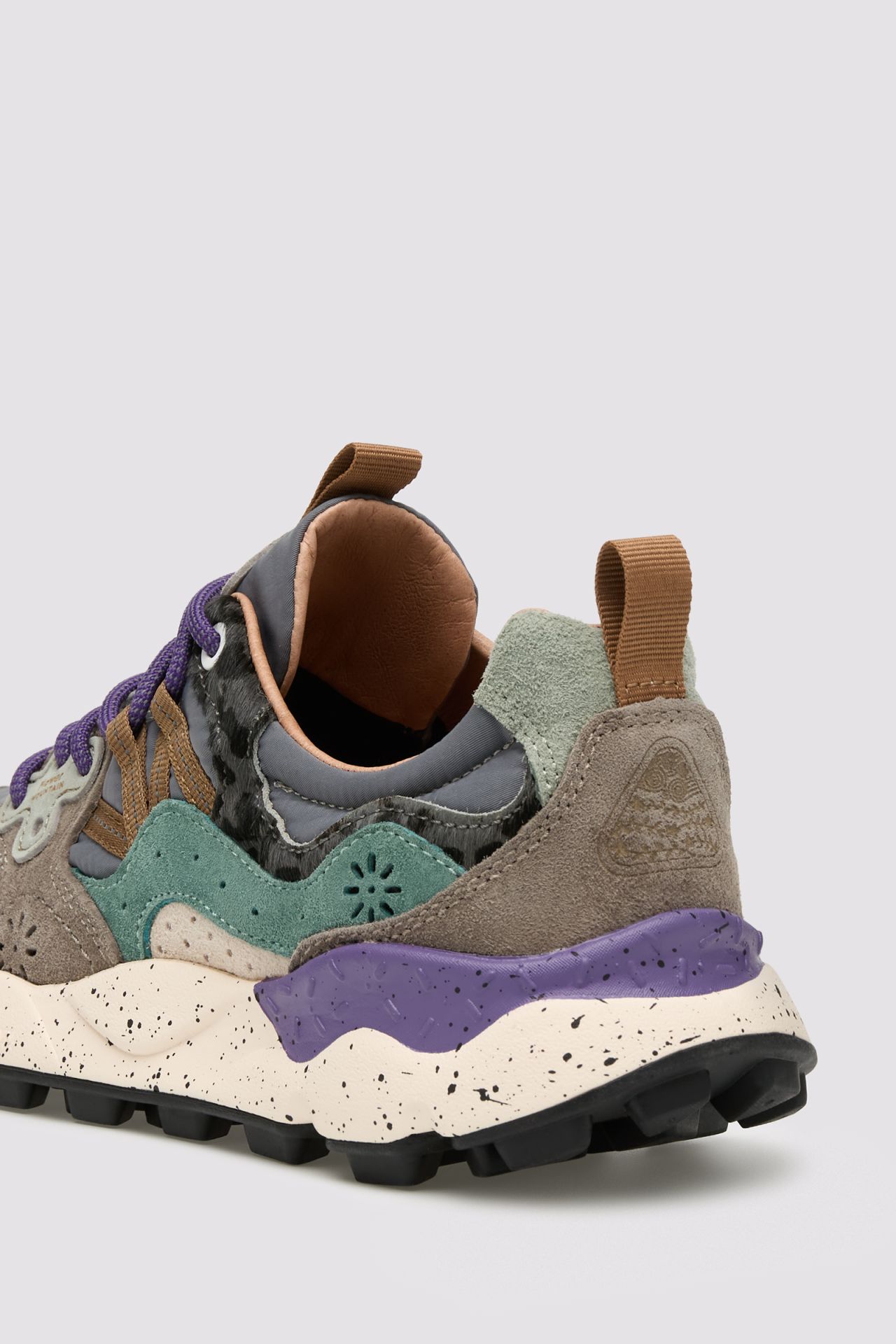 FLOWER MOUNTAIN YAMANO 3 UNI Sneakers in suede e tessuto tecnico - Grigio scuro