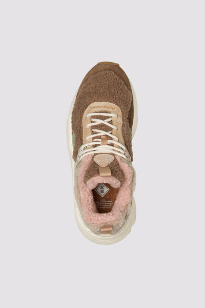 FLOWER MOUNTAIN KOTETSU WOMAN Sneakers in suede e sintetico - Beige-Rosa