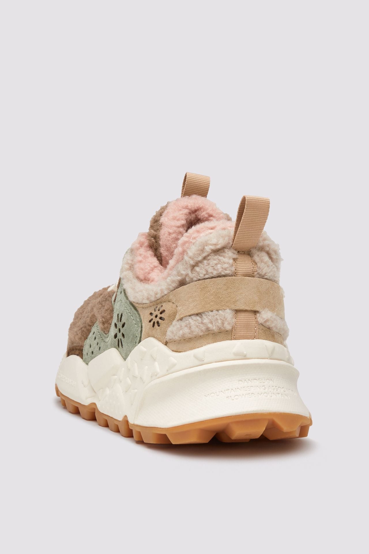 FLOWER MOUNTAIN KOTETSU WOMAN Sneakers in suede e sintetico - Beige-Rosa