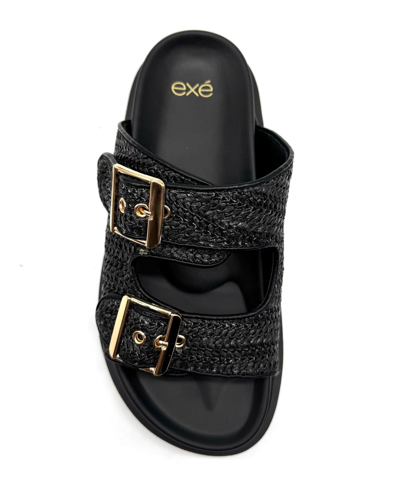 EXE CIABATTONE RAFFIA NERO