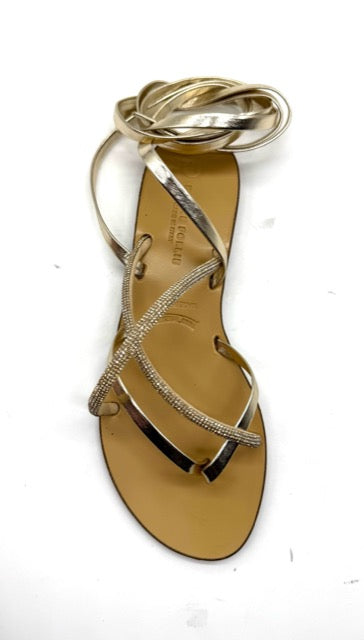 DIVINE FOLLIE SANDALI ALLA SCHIAVA STRASS ORO GOLD