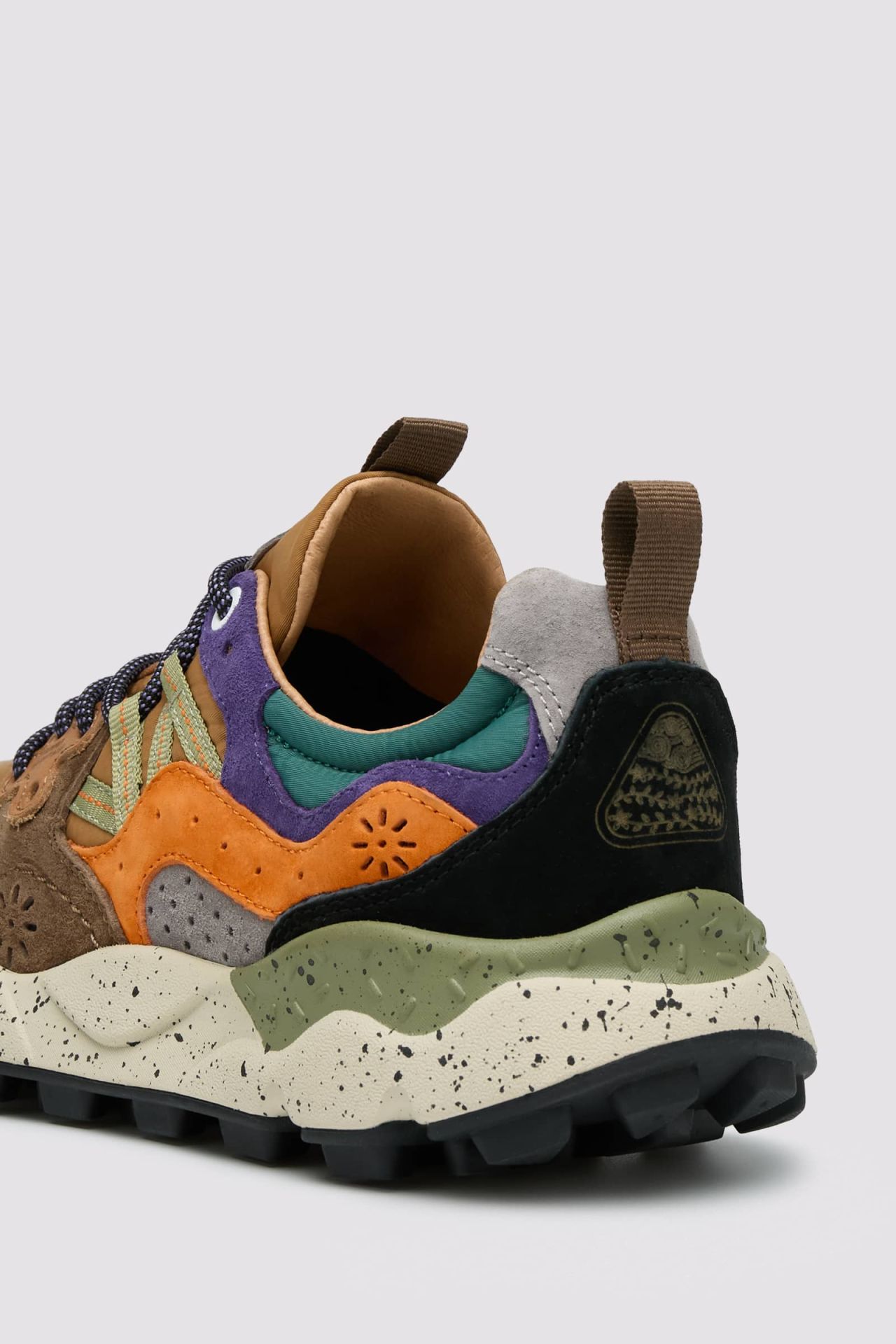 FLOWER MOUNTAIN YAMANO 3 UNI Sneakers in suede e tessuto tecnico - Cognac