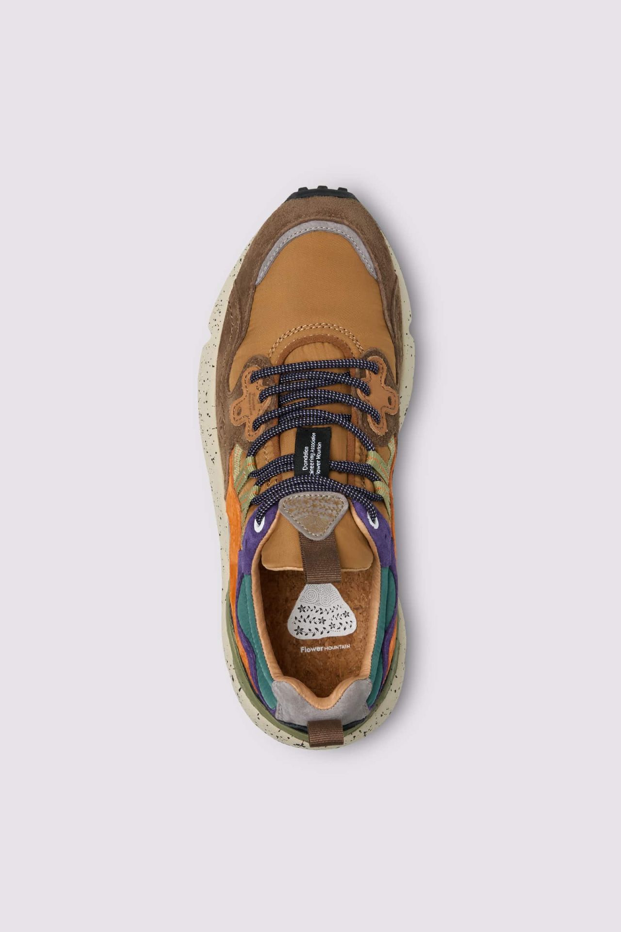 FLOWER MOUNTAIN YAMANO 3 UNI Sneakers in suede e tessuto tecnico - Cognac