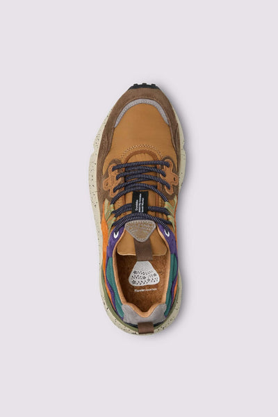 FLOWER MOUNTAIN YAMANO 3 UNI Sneakers in suede e tessuto tecnico - Cognac
