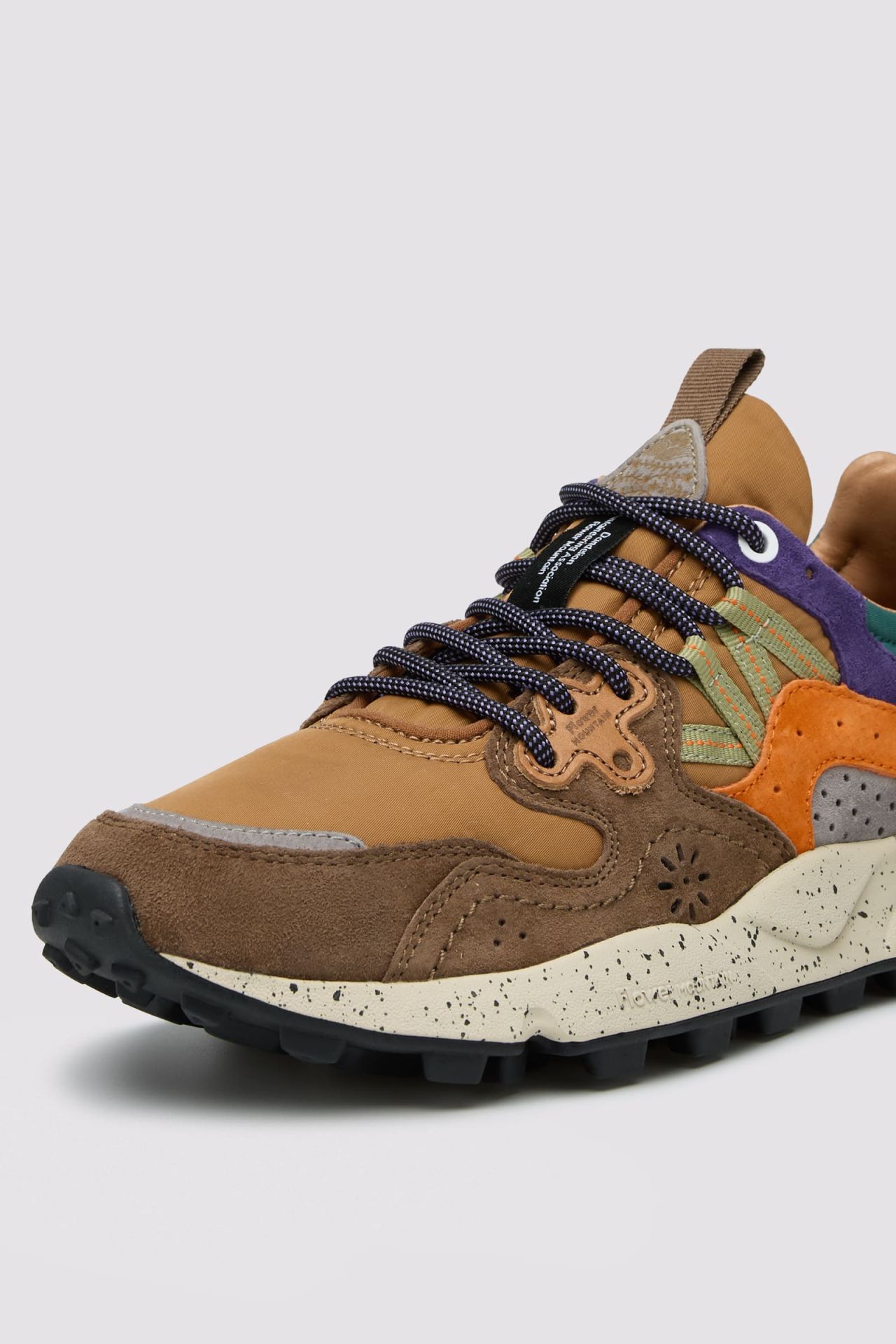 FLOWER MOUNTAIN YAMANO 3 UNI Sneakers in suede e tessuto tecnico - Cognac