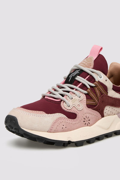 FLOWER MOUNTAIN YAMANO 3 WOMAN Sneakers in suede e tessuto tecnico - Rosa chiaro