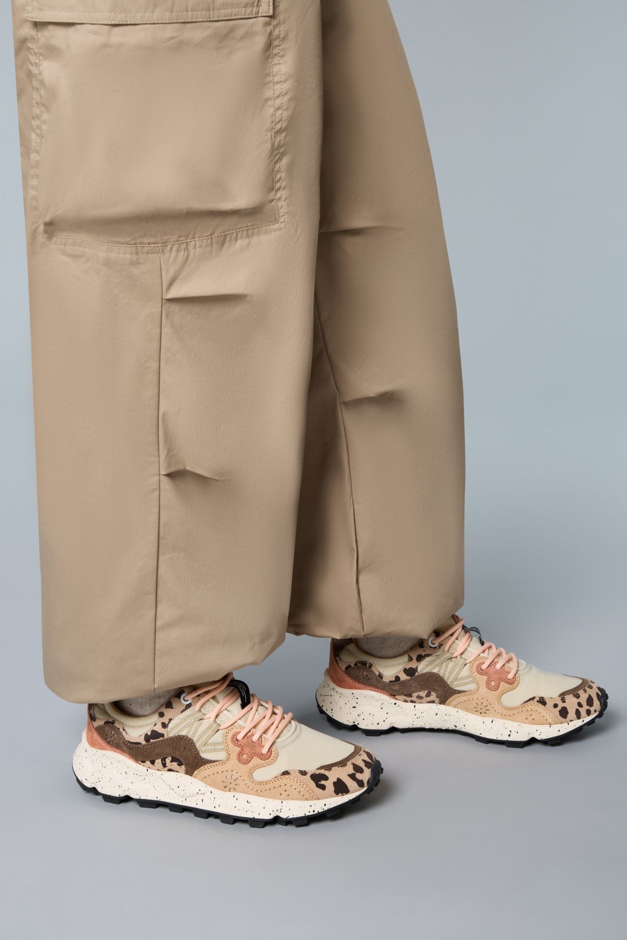 FLOWER MOUNTAIN YAMANO 3 UNI SUEDE/PRINT/NYLON BEIGE-MILK-LIGHT BROWN