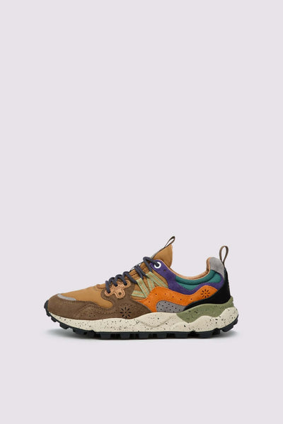 FLOWER MOUNTAIN YAMANO 3 UNI Sneakers in suede e tessuto tecnico - Cognac