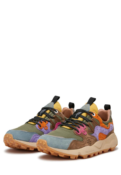 FLOWER MOUNTAIN YAMANO 3 UNI Sneakers in suede e tessuto tecnico - Viola