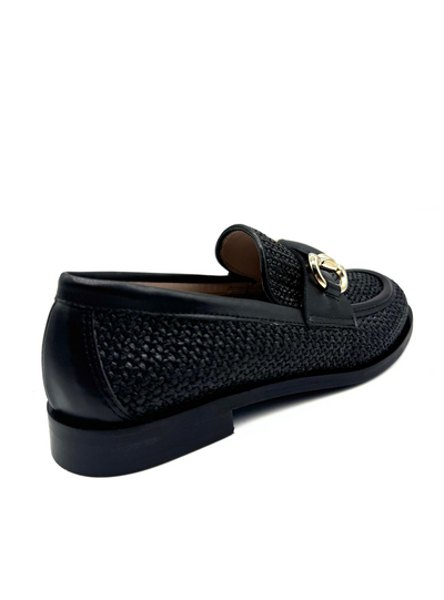 DIVINE FOLLIE - Mocassino in rafia con gancio