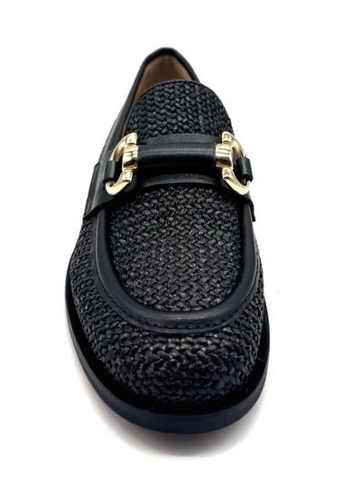 DIVINE FOLLIE - Mocassino in rafia con gancio
