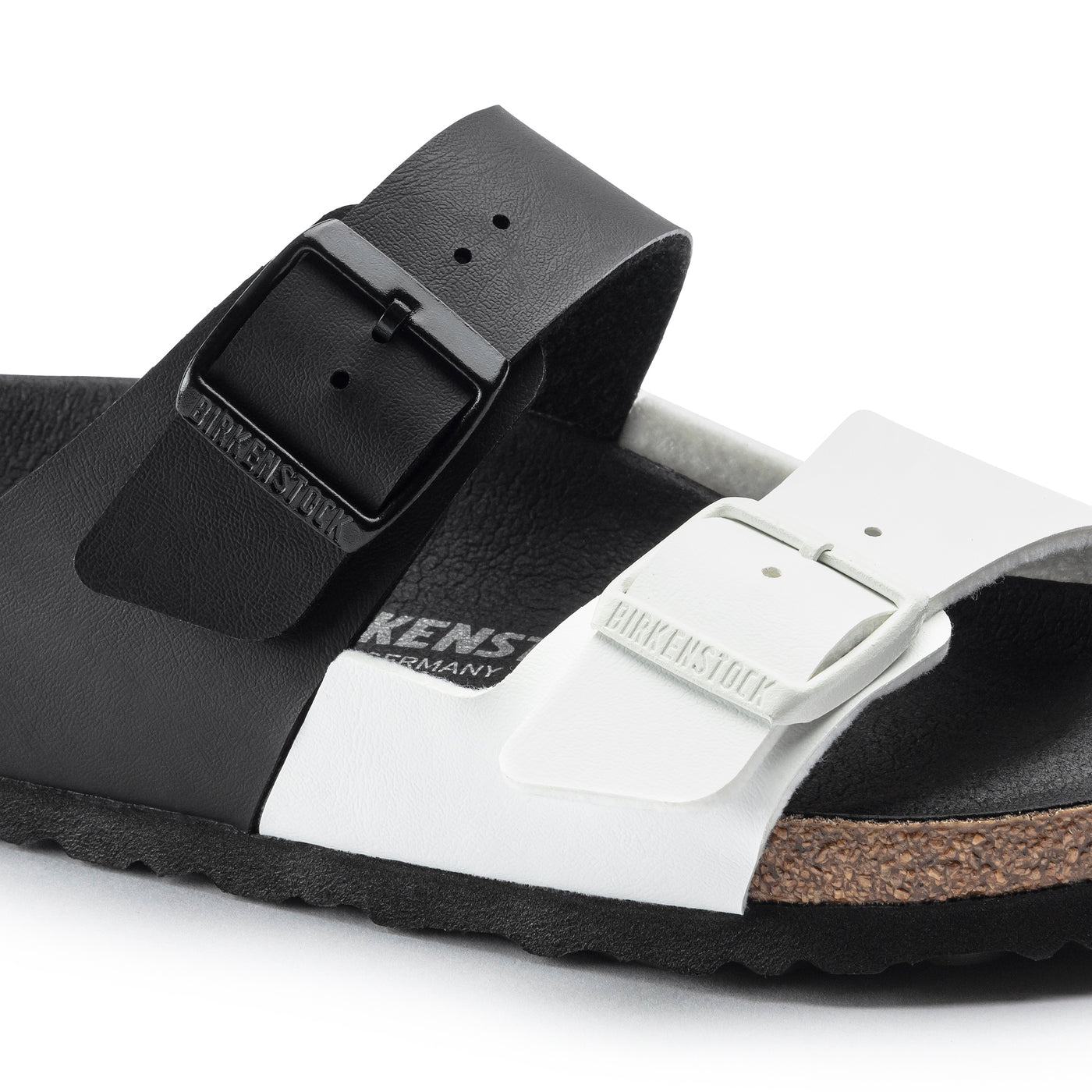 BIRKENSTOCK Arizona Split Birko Flor Black/White