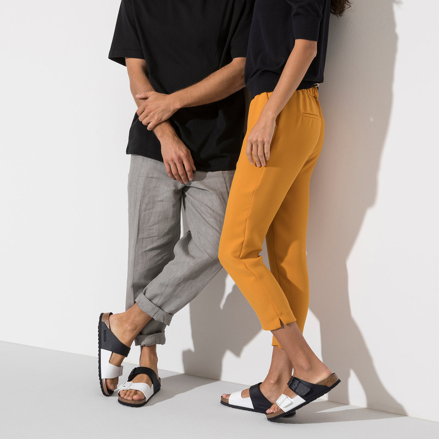BIRKENSTOCK Arizona Split Birko Flor Black/White