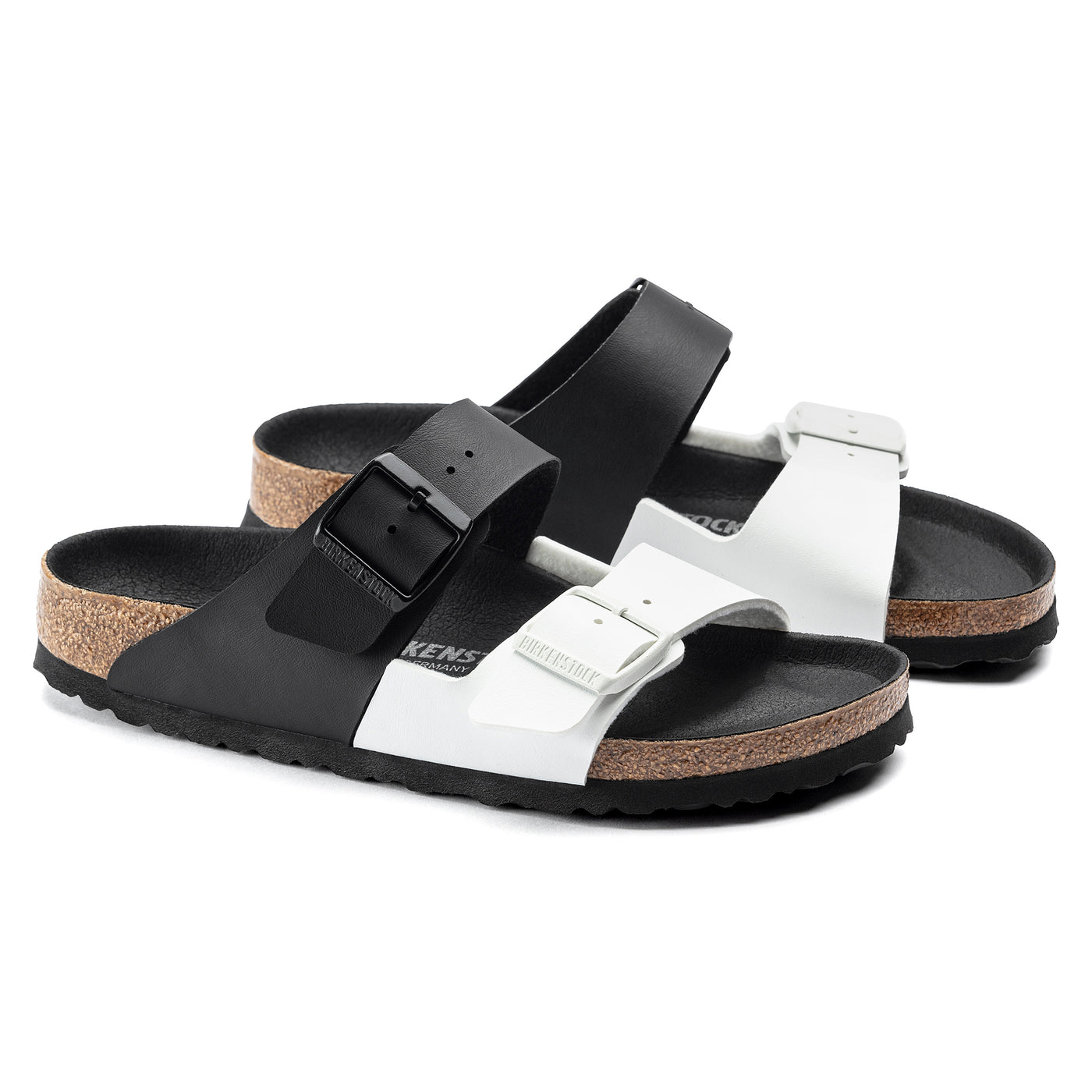 BIRKENSTOCK Arizona Split Birko Flor Black/White