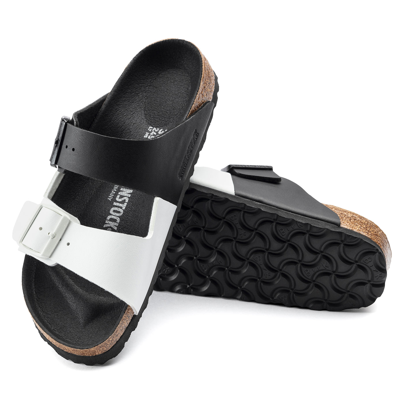 BIRKENSTOCK Arizona Split Birko Flor Black/White