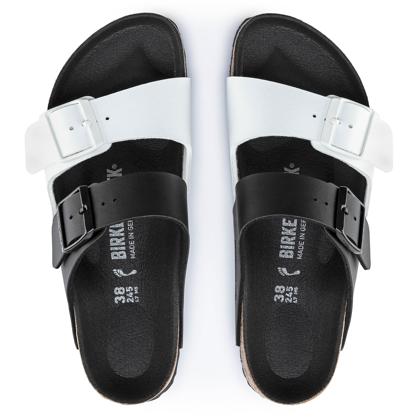 BIRKENSTOCK Arizona Split Birko Flor Black/White