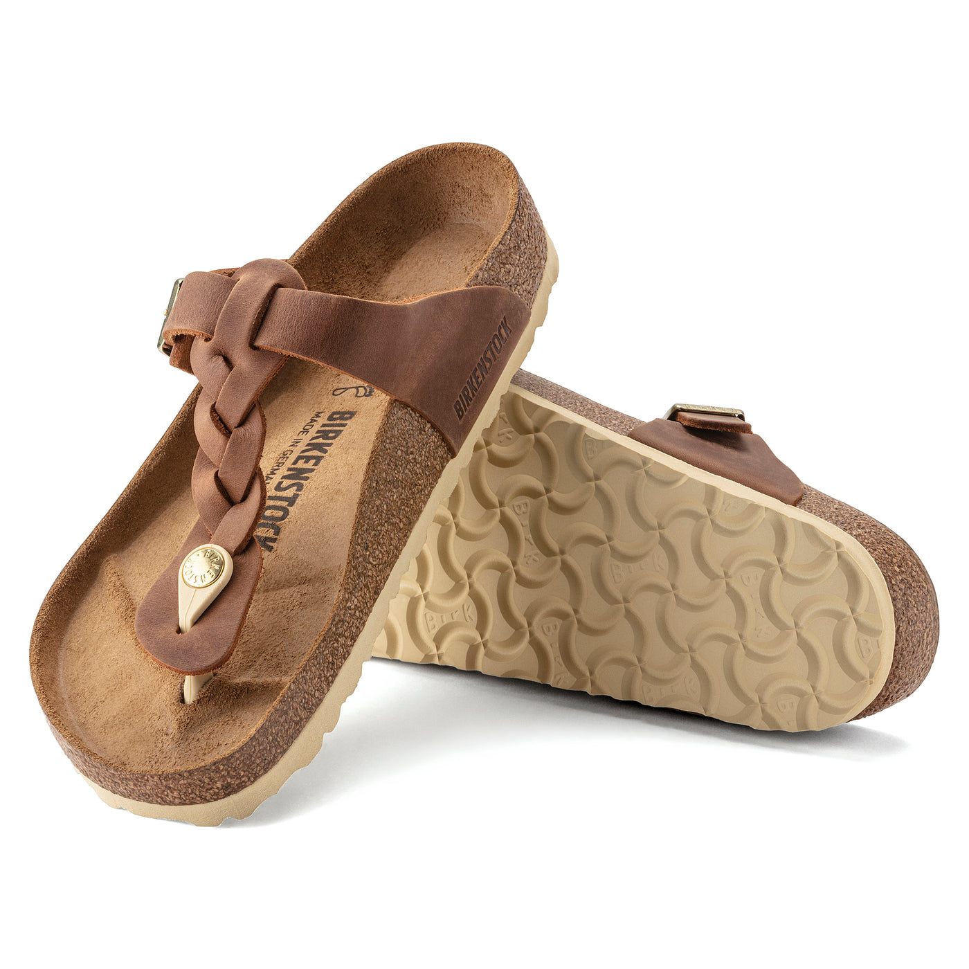 BIRKENSTOCK  Gizeh Braided Cognac