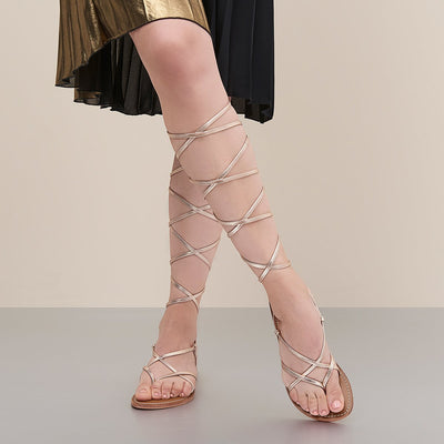 CB FUSION - SANDALO SCHIAVA INFRADITO IN PELLE