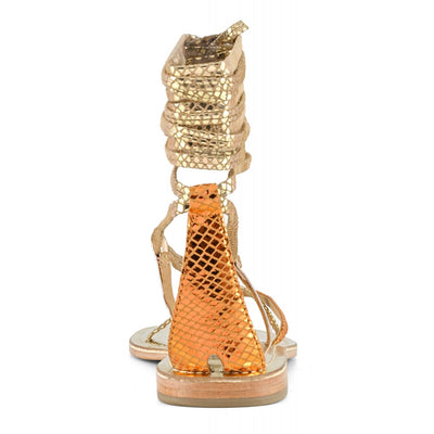 CB FUSION - SANDALO SCHIAVA INFRADITO IN PELLE MULTICOLOR